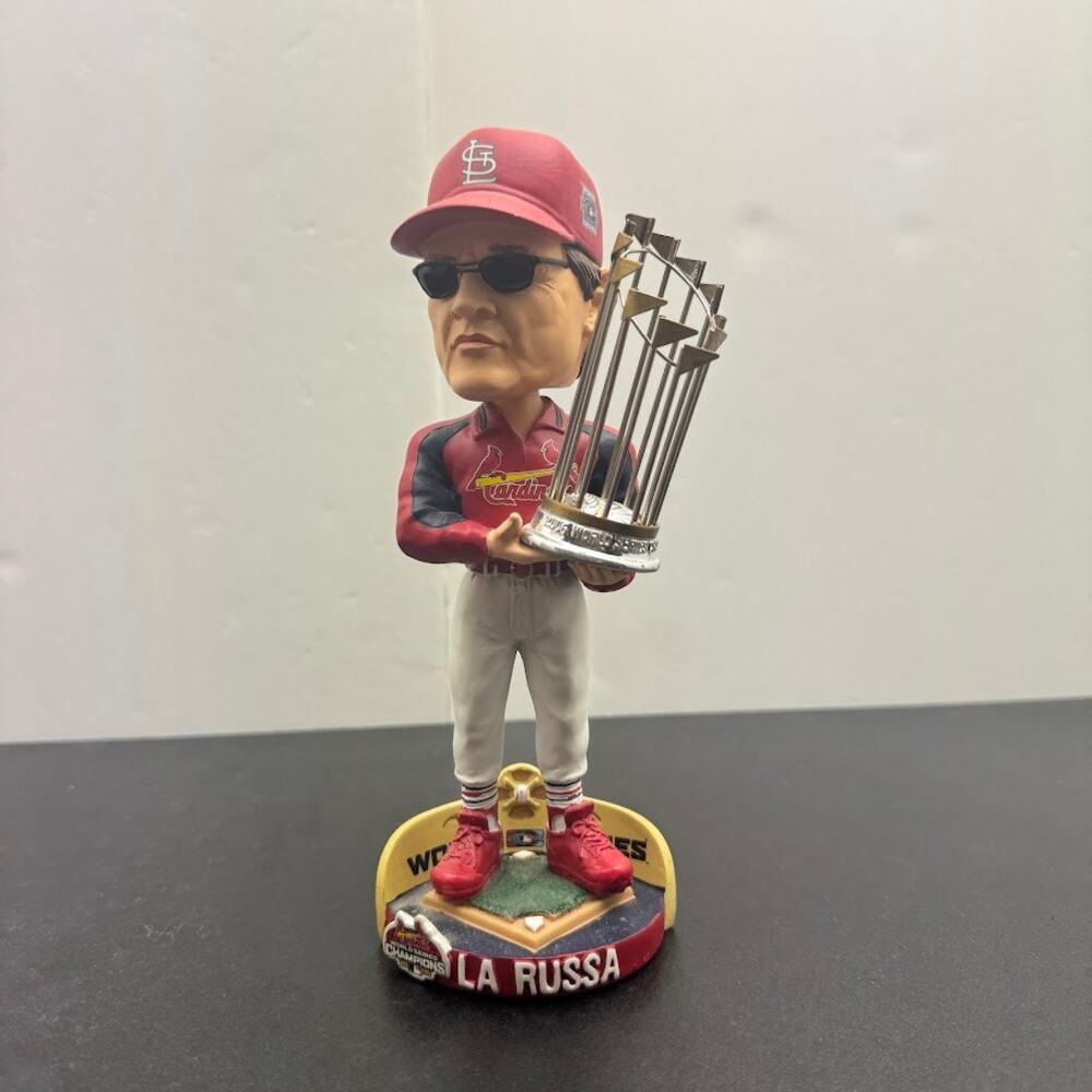 Tony LaRussa 2006 World Series Trophy Bobblehead St. Louis Cardinals FOCO Box